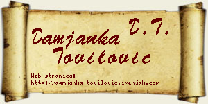 Damjanka Tovilović vizit kartica